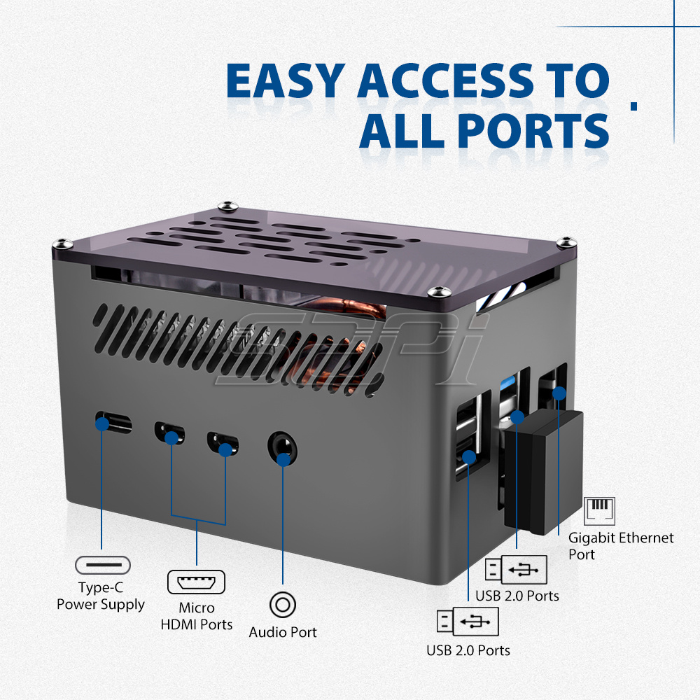 52Pi Raspberry Pi 4 Case Alumi - огляд і ціна Argon One V3 M.2 Nvme Case